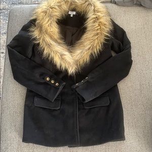 Faux Fur Black Tobi Coat